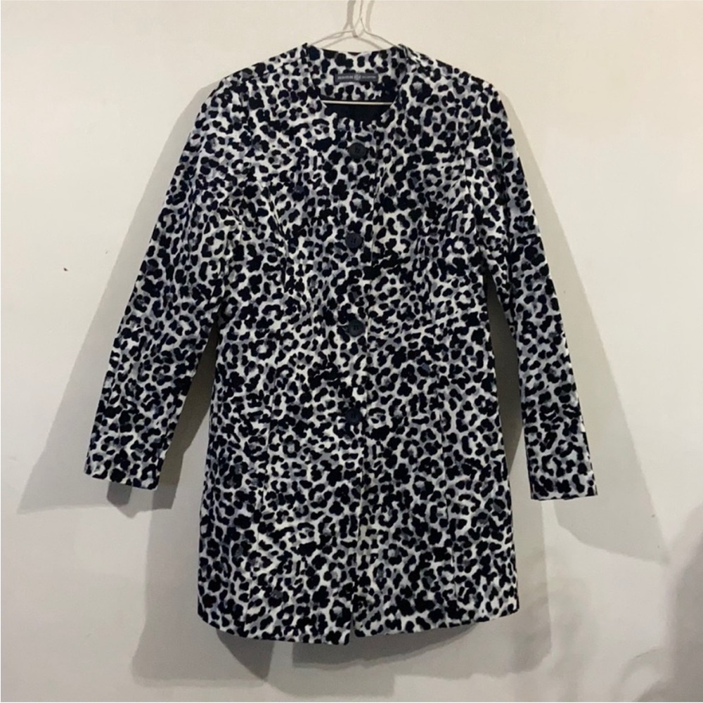 Signature Black and White Leopard Print Jacket